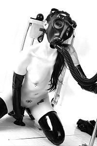 Pervy Gasmask Play with  Gothic Girl Diabolica